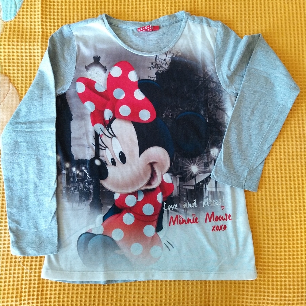 DISNEY Minnie Mouse girls' Long Sleeve Shirt